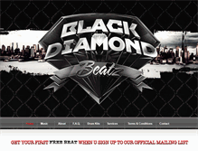 Tablet Screenshot of blackdiamondbeatz.com